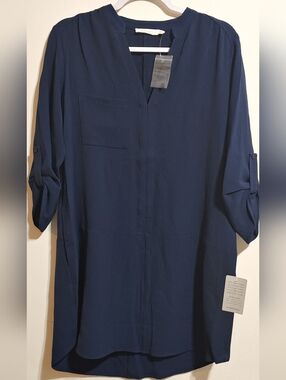 LUSH Navy Midi Dress